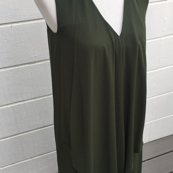 RW & Co. Olive Green Waterfall Dress - Picture 1 of 5